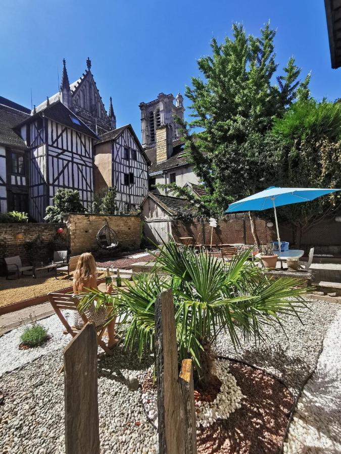 Le Papillon De La Cathedrale - Calme - Jardin - Wifi Apartment Troyes Bagian luar foto